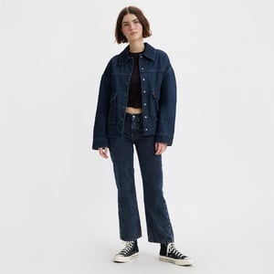 Women's Levis Mid Rise Straight Leg Jeans in Deep Dahlia