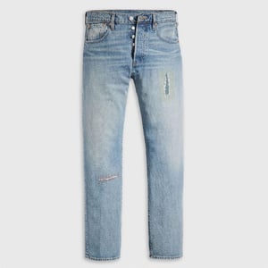 Men's Levis Distressed Mid Rise Straight Leg Jeans in Banshee Scream