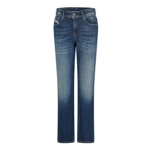 Women's Diesel Five Pocket Straight Leg Jeans in Blue Denim
