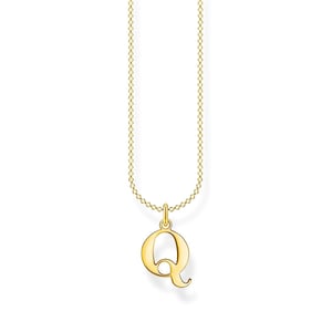 Accessories Thomas Sabo Chain Necklace with Lettering Charm in Gold Colour