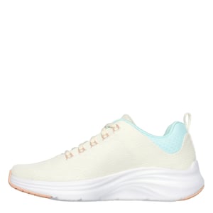 Women's Skechers Mesh Lace Up W Air Cool Slip On Trainers in Natural/Multi