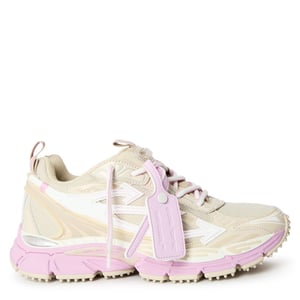 Women's Off White Be Right Back Retro Inspired Comfort Sneakers in Beige/Lilac