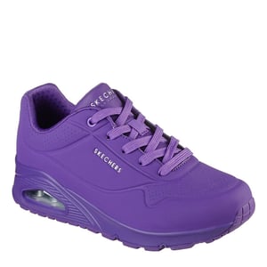 Women's Skechers Lace Up Sneaker Low Top Trainers in Purple