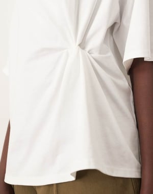 ARRANGE jersey knot detail oversized t-shirt in white
