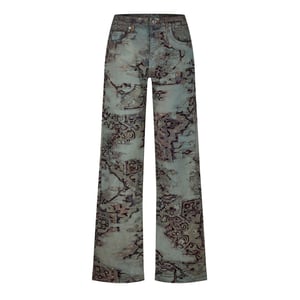 Men's Off White Off Tapest Jeans in Multicolor