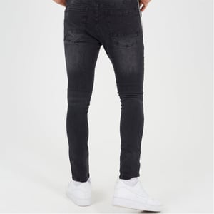 Men's Brave Soul Fit Denim Jean With Button Fly in Dark Charcoal
