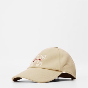 Accessories Off White Curved Brim Baseball Cap in Beige/Red