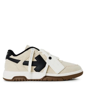 Women's Off White Slimoutofoffice Low Top Trainers in Ivory/Black