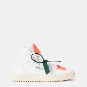 Women's Off White Off 3.0 Hi Top Lace-Up Sneakers in White/Orange