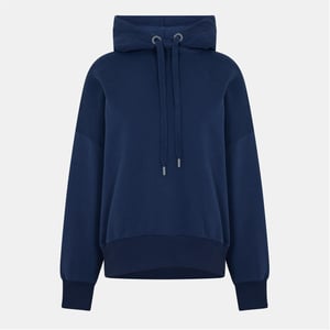 Women's Head Motion Hooded Neck Long Sleeve Sweatshirt in Blue