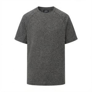 Men's lonsdale Neckline T-Shirts in Black Melange