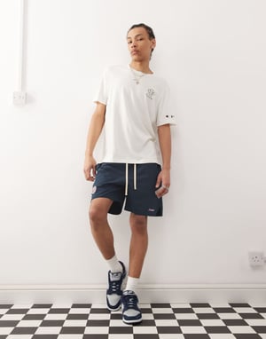 Prohibited sport shorts in navy