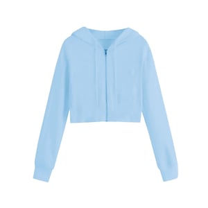 Women's Miso Cropped Hoodie in Blue