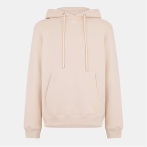 Men's Off White Slim Fit Hooded Neck Long Sleeve Sweatshirt in Beige/White