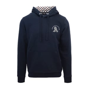 Men's Aquascutum Hooded Neck Long Sleeve Sweatshirt with Kangaroo Pocket in  Navy