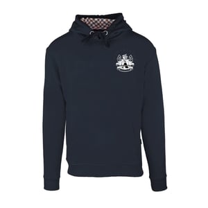 Men's Aquascutum Hooded Neck Long Sleeve Sweatshirt in Navy