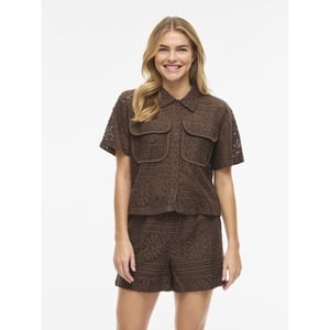 Vila vimerinda 2/4 shirt/vol/2 14114089 slate black