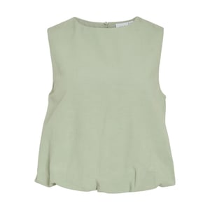 Vila viprisilla o-neck s/l balloon top/v 14113568 smoke green