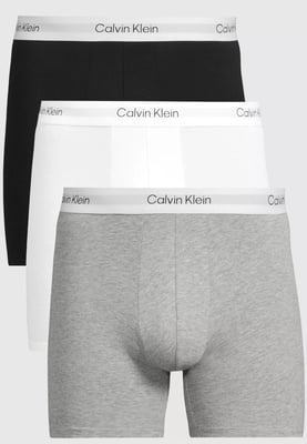 Calvin Klein Mens 3 Pack Boxer Briefs - Mid Rise - Multicoloured