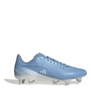 Men's adidas Adizero Rs15 Ultimate Soft Ground Rugby Boots in Blue/White