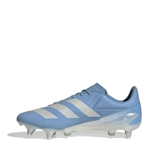 Men's adidas Adizero Rs15 Ultimate Soft Ground Rugby Boots in Blue/White