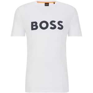 Men's Boss Thinking 1 T-Shirt, Signature Logo in White