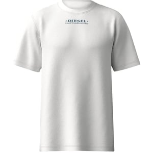 Men's Diesel Upside Down Back Print Regular Fit T-Shirt in White