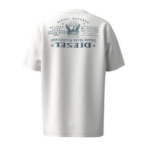 Men's Diesel Upside Down Back Print Regular Fit T-Shirt in White