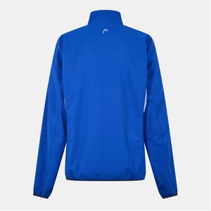 Women's Head Club Solid Patterned Full Zipper Track Jacket with Logo in .Blue