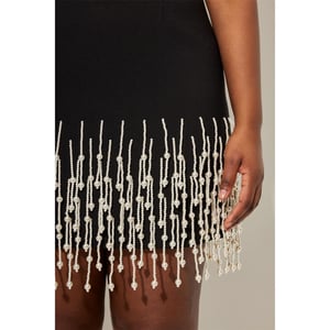 Women's Odd Muse Sleeveless Pearl Drop Mini Dress in Black