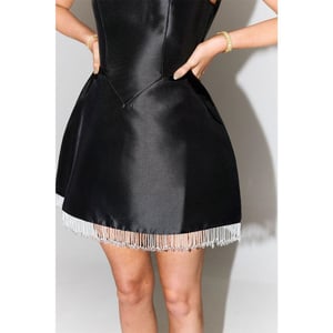 Women's Odd Muse Embellished Mini Dress in Black