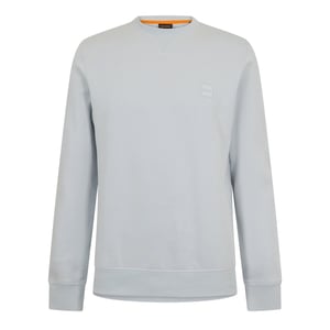 Men's Boss Westart Crew Sweatshirt, Premium Cotton in Pastel Grey