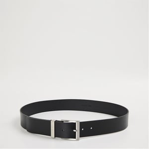 Accessories Boss Leather Belt with Metal Buckle in Black