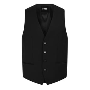 Men's Boss Fit Waistcoat in Black 001