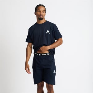 Men's Money Lounger Elasticated Short Twin Set in Navy