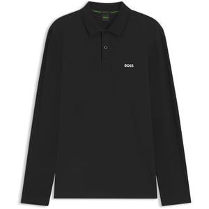 Men's Boss Hbg Plisy Long Sleeve Polo in Black 009