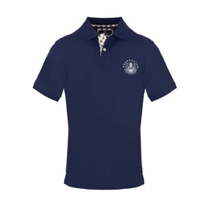 Men's Aquascutum Collared Neck Short Sleeve Polo Shirt in Navy