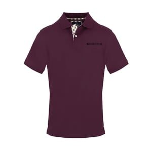 Men's Aquascutum Collared Neck Short Sleeve Polo Shirt in Red