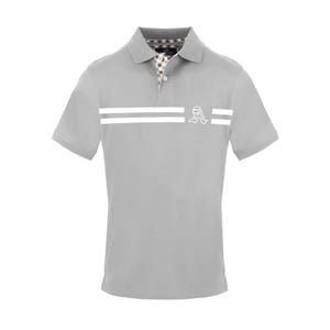 Men's Aquascutum Collared Neck Short Sleeve Polo Shirt in Grey