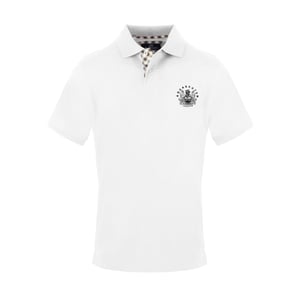 Men's Aquascutum Collared Neck Short Sleeve Polo Shirt in  White