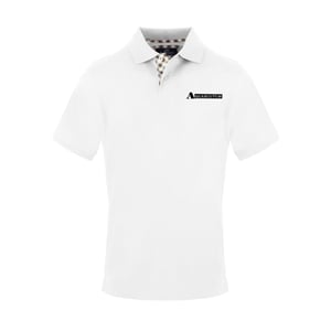 Men's Aquascutum Collared Neck Short Sleeve Polo Shirt in White