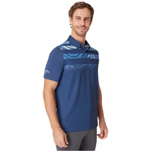 Men's Callaway Emea Collared Neck Short Sleeve Polo Shirt in Peacoat