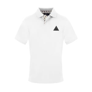 Men's Aquascutum Collared Neck Short Sleeve Polo Shirt in White