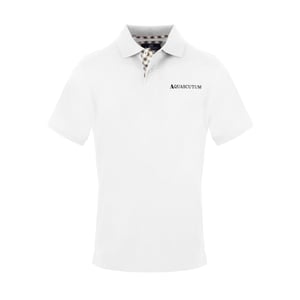 Men's Aquascutum Collared Neck Short Sleeve Polo Shirt in White