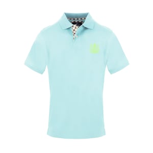 Men's Aquascutum Collared Neck Short Sleeve Polo Shirt in  Skyblue