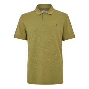 Men's Original Penguin Sleeve Polo Shirt in Olive Branch