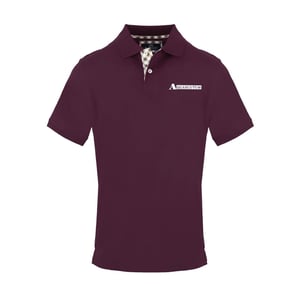 Men's Aquascutum Collared Neck Short Sleeve Polo Shirt in Red