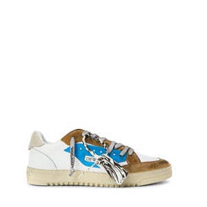 Men's Off White 5.0 Low Top Trainers in White/Blue