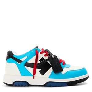 Men's Off White Outofoffice Calf Leather Low Top Trainers in Blue/Black