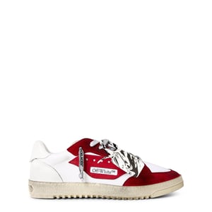 Men's Off White 5.0 Low Top Trainers in Wht/Red/Vintage